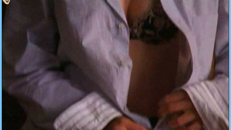 Sexiest Spencer Grammer Scene in Greek. Underwear, SFW, shirt open. 665581