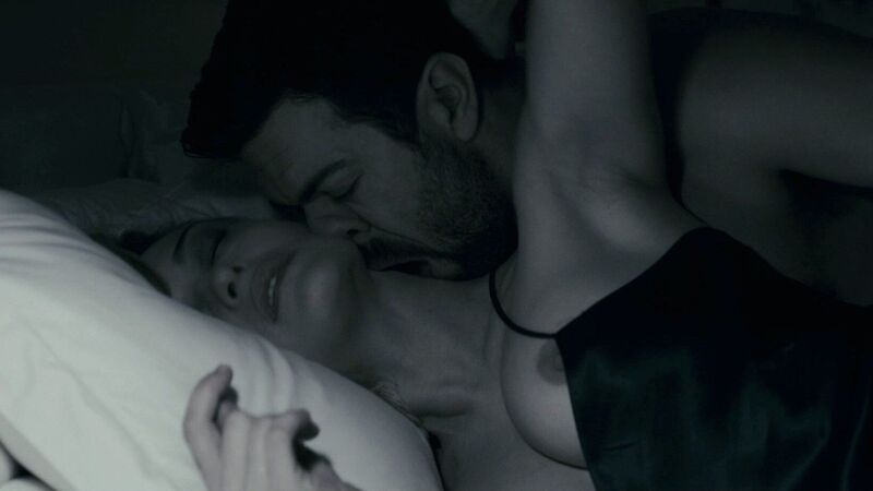 Carolina Crescentini Nude as Laura. Breasts, black and white, couple. 716066