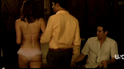 Sexiest Christine Evangelista Scene in Royal Pains. Sexy, SFW, brunette. 687013