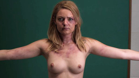 Hanna Hall Naked in Scalene. Breasts, bruises, tattoo. 713797