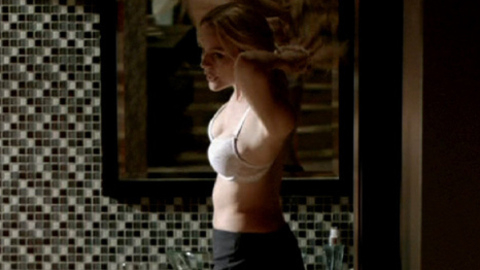 Helena Mattsson in The Defenders (2010-2011) Underwear Black Heels Black Skirt 689070