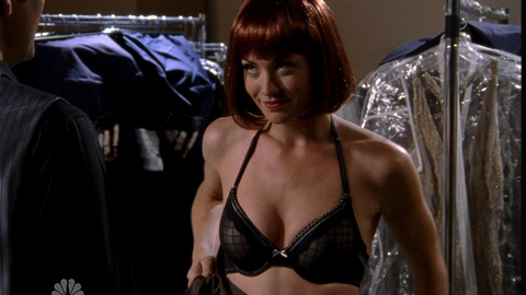 Yvonne Strahovski in Chuck (2007-2011) Underwear Black Bra Black Panties 689124