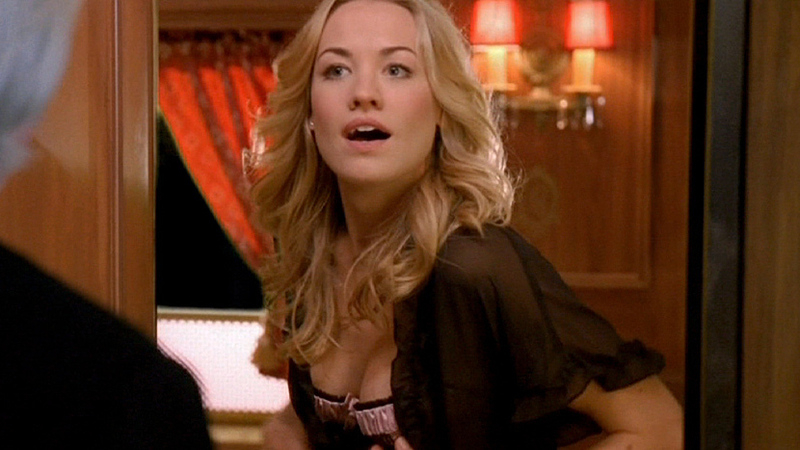 Sexiest Yvonne Strahovski Scene in Chuck. Underwear, SFW, black and pink lingerie. 684085