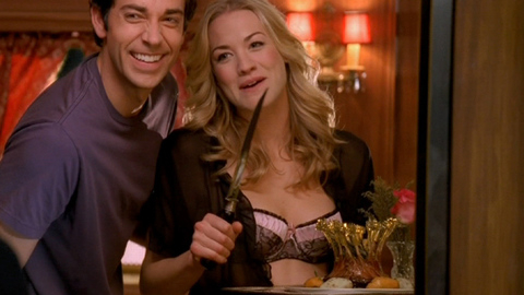 Yvonne Strahovski in Chuck (2007-2011) Underwear Black And Pink Lingerie Blonde 684087