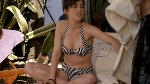 Jessica Stroup in 90210 (2008-2013) Bikini Bikini Black And White Bikini 695317