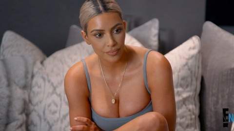 Hottest Kim Kardashian Scene in Keeping Up with the Kardashians. Sexy, cleavage, couch. 837062