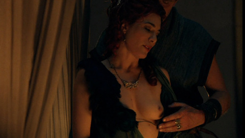 Jaime Murray Nude in Spartacus: Gods of the Arena. Breasts, brunette, nude. 693184