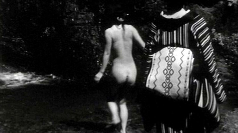 Junko Miyazono Naked as Okatsu, the female samurai. Butt, back exposed, black and white. 648645