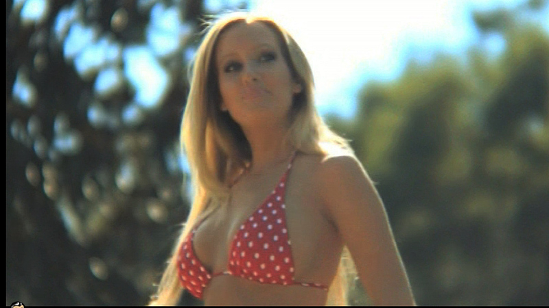 Hottest Rollerskater Girl Scenes. Bikini, outdoors, red and white polka dot bikini. 667683