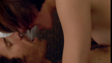 Elisabeth Moss Naked in Top of the Lake. Breasts, brunette, couple. 724495