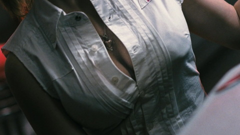 Alice Eve in Big Nothing (2006) Sexy Breast Close Up Brunette 731769
