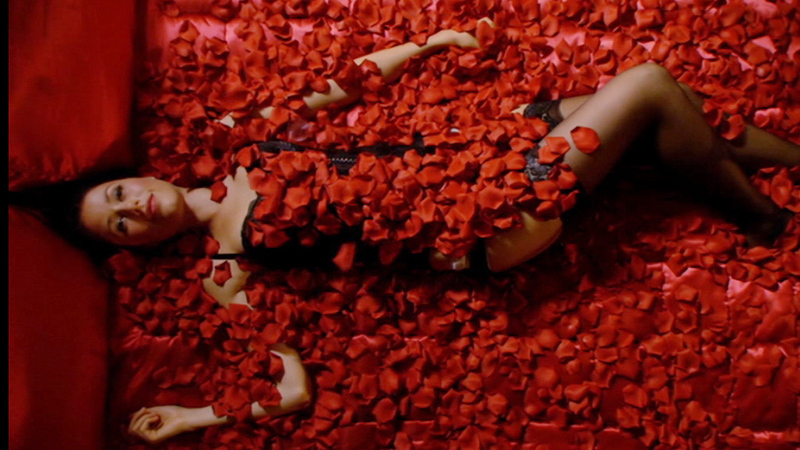 Sexiest Scenes of Britney from The Break-Up Artist. Sexy, black lingerie, rose petals. 677903
