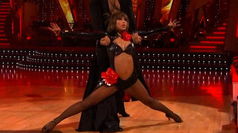 Cheryl Burke in Dancing with the Stars (2005-2023) Sexy Black Dress Brunette 662936