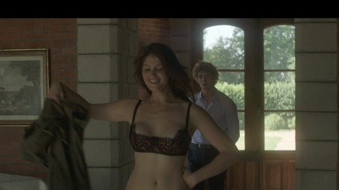 Gemma Arterton in Gemma Bovery (2014) Sexy Underwear Black Bra Black Panties 773065