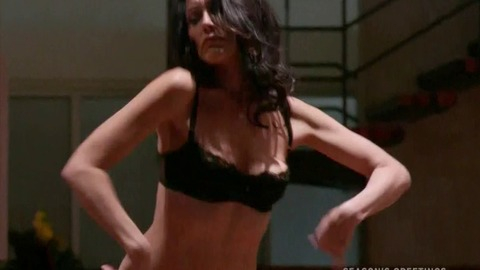 Lisa Edelstein in Girlfriends' Guide to Divorce (2014-2018) Sexy Underwear Black Lingerie Dancing 754269