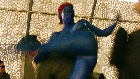 Jennifer Lawrence in X-Men: Days of Future Past (2014) Sexy Body Double Army Blue Body 749201