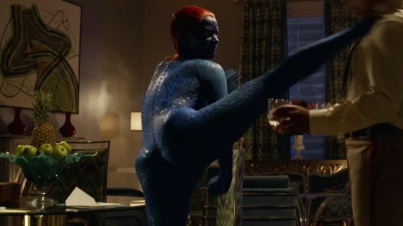 X-Men: Days of Future Past's Sexiest Scenes with Jennifer Lawrence. Sexy, SFW, blue body. 749208