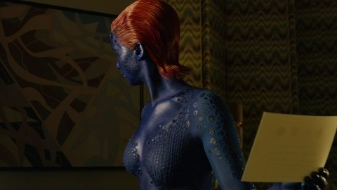 Jennifer Lawrence in X-Men: Days of Future Past (2014) Sexy Blue Body Blue Body Paint 749209