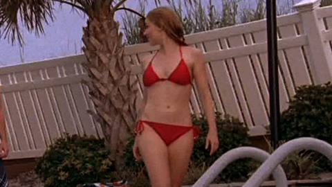 Sexiest Amanda Schull Scene in One Tree Hill. Bikini, SFW, cleavage. 677389