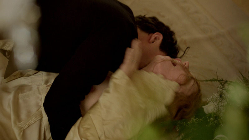 Rebecca Hall Nude in Parade's End. Breasts, dress ripped open, left breast. 806422