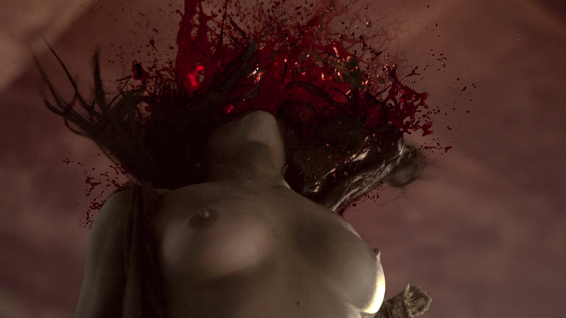 Sura from Spartacus Naked. Breasts, birthmark, blood in hair. 793619