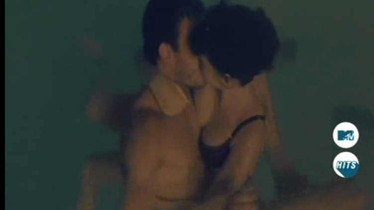 Hottest Katy Perry Scene in Teenage Dream. Underwear, black bra, cleavage. 688052