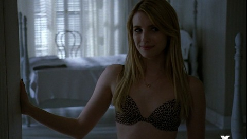 Emma Roberts in American Horror Story (2011-2024) Underwear Blonde Cleavage 730397