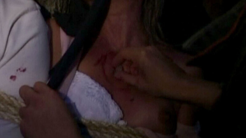 Vanessa from The Zombie Diaries Naked. Breasts, bleeding, left breast. 609599