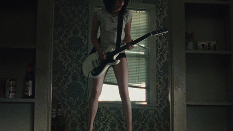 Kristen Stewart in The Runaways (2010) Underwear Black Panties Brunette 686731