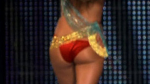 Miranda Kerr in Victoria's Secret Fashion Show 2008 Underwear Brunette Butt Peeking Out 666222