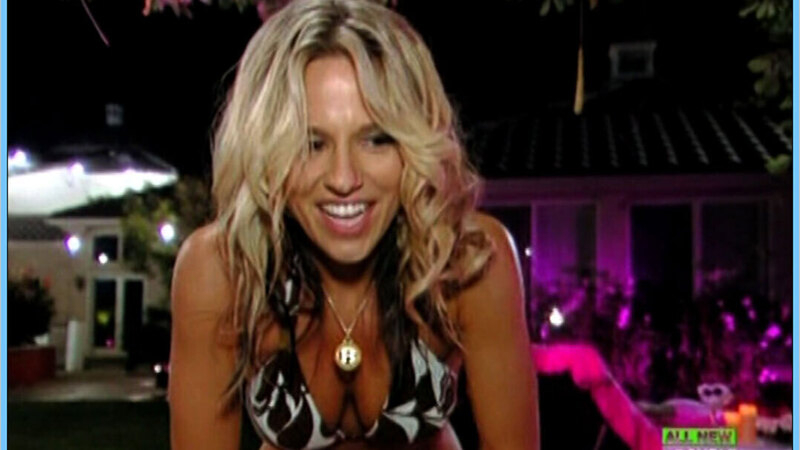 Sexiest Scenes of Herself from A Double Shot at Love. Bikini, SFW, black and white bikini. 666227