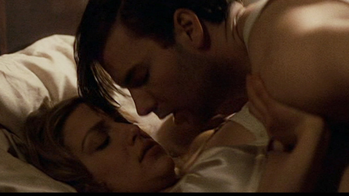 Sexiest Miriam McDonald Scene in Hearts of War. Underwear, SFW, couple in bed. 670585