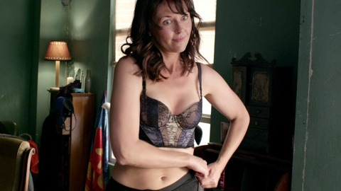 Michelle Langstone in The Almighty Johnsons (2011-2013) Sexy Underwear Black Bra Brunette 771222