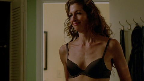 Alysia Reiner in Orange Is the New Black (2013-2019) Sexy Underwear Black Bra Brunette 765199