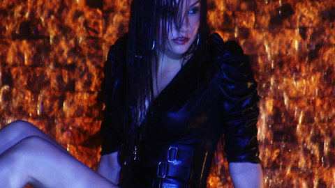 Sexiest Sasha Grey Scene in Entourage. Sexy, SFW, black leather top. 770719