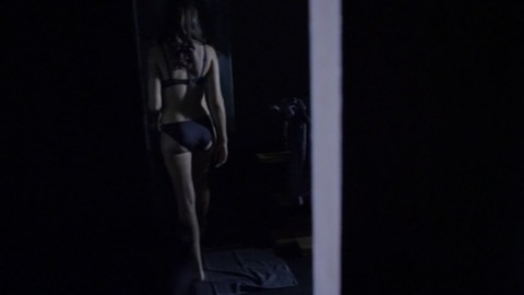 Sasha Grey in Open Windows (2014) Sexy Underwear Black Bra Black Panties 748179