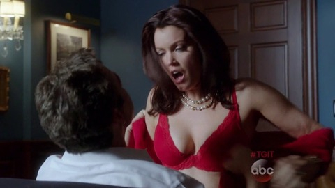 Sexiest Scenes of Mellie Grant from Scandal. Underwear, brunette, pearls. 751565