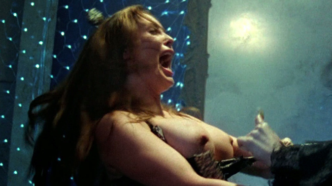 Bobbi Sue Luther Nude as Suzanne. Breasts, big breasts, black corset. 715304