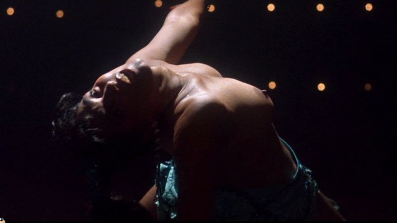 Jennifer Balgobin Naked as Ms. Labia Mirage. Breasts, black hair, head thrown back. 669165