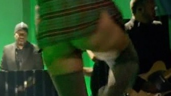 Sexiest Lady Gaga Scene in Lady Gaga & the Muppets' Holiday Spectacular. Thong, Sexy, SFW, butt cheeks. 732031