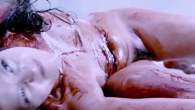 Mayumi / Gun Woman from Gun Woman Naked. Breasts, Bush, Asian, bloody. 743363