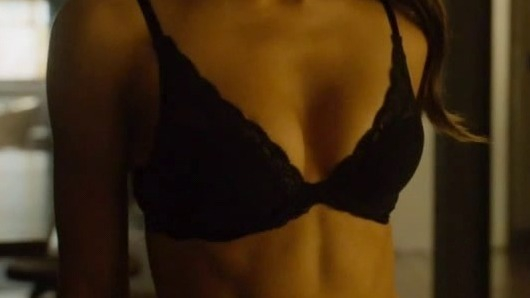 Sexiest India de Beaufort Scene in Blood & Oil. Sexy, Underwear, SFW, black bra. 776737