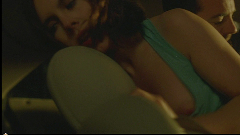 Lauren Birkell Naked as Melissa Rowan. Breasts, blue top, brunette. 686421