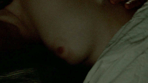 Jessica Chastain Nude in Lawless. Breasts, couple, laying in bed. 718138