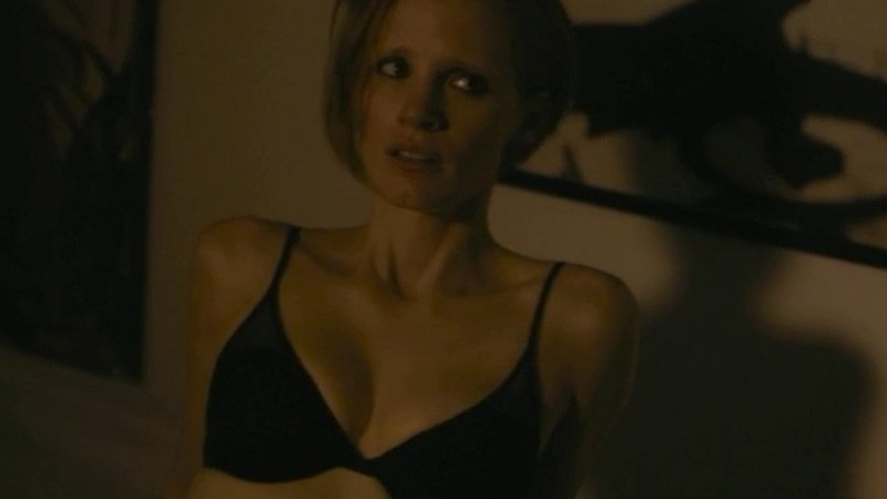 Sexiest Jessica Chastain Scene in The Disappearance of Eleanor Rigby: Them. Underwear, SFW, black bra. 754795