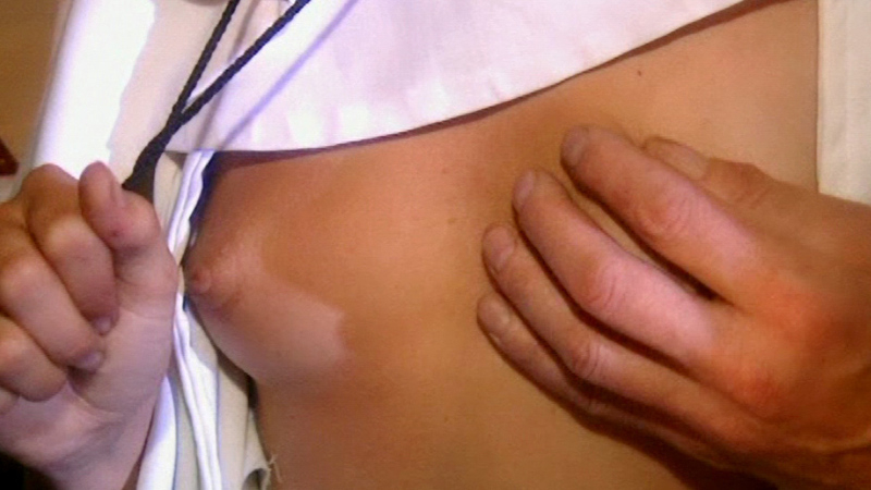 Nudes of Novice Catherine from Sacred Flesh. Breasts, close-up, man grabbing breast. 671010