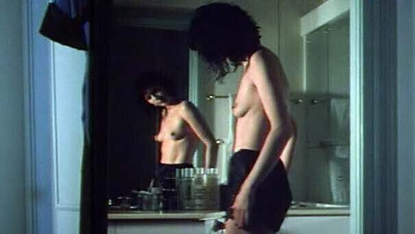 Susan Barling Naked in Cassandra. Breasts, black dress, black panties. 671047