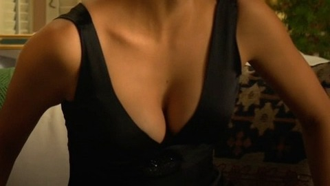 Morena Baccarin in Back in the Day (2014) Sexy Black Dress Brunette 738393
