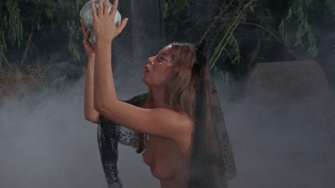 Stephanie Jones Naked in Orgy of the Dead. Breasts, cemetary, fog. 820525