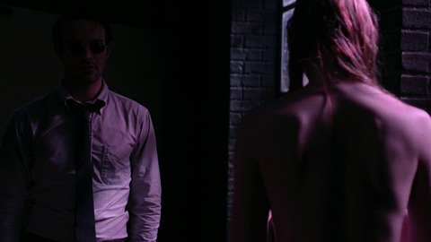 Marvel's Daredevil's Sexiest Scenes with Deborah Ann Woll. Sexy, back exposed, fully clothed man. 761502